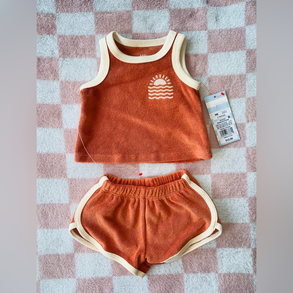 Cat & jack 2 piece outfit size newborn